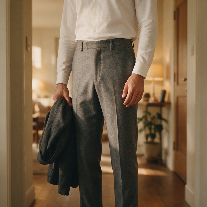 Homme qui rentre chez lui le soir